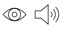 Auge und Lautsprecher